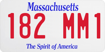 MA license plate 182MM1