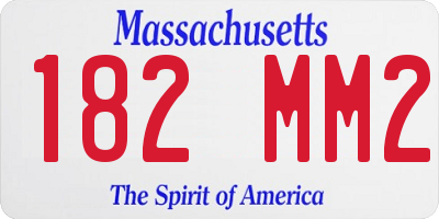 MA license plate 182MM2