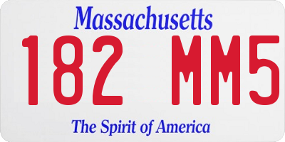 MA license plate 182MM5