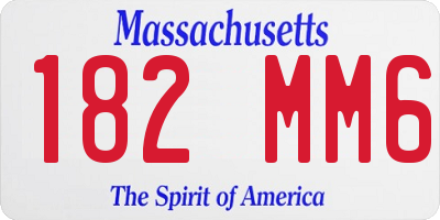 MA license plate 182MM6