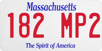 MA license plate 182MP2