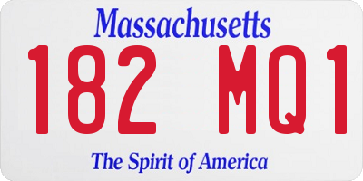 MA license plate 182MQ1