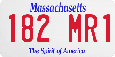 MA license plate 182MR1