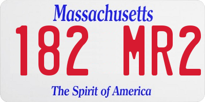 MA license plate 182MR2