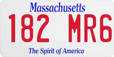 MA license plate 182MR6