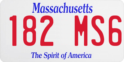 MA license plate 182MS6