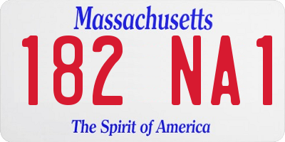 MA license plate 182NA1