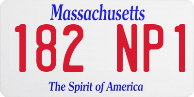 MA license plate 182NP1