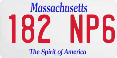 MA license plate 182NP6
