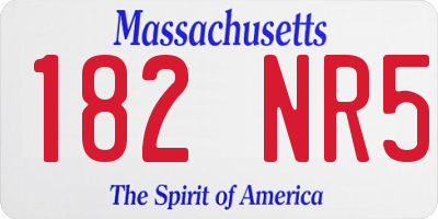 MA license plate 182NR5