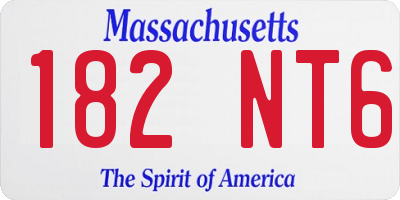 MA license plate 182NT6