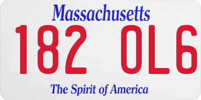 MA license plate 182OL6