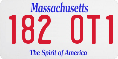 MA license plate 182OT1