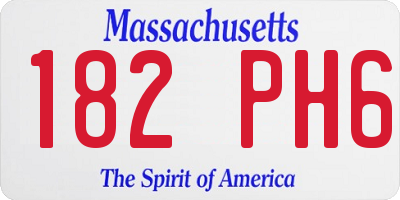 MA license plate 182PH6