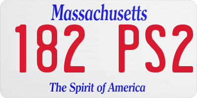 MA license plate 182PS2