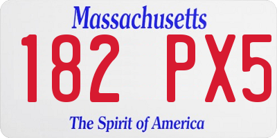 MA license plate 182PX5
