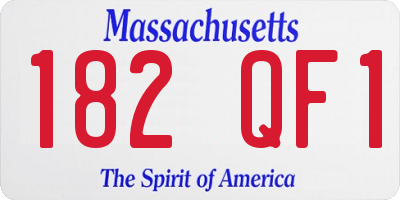 MA license plate 182QF1