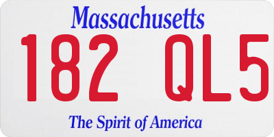 MA license plate 182QL5