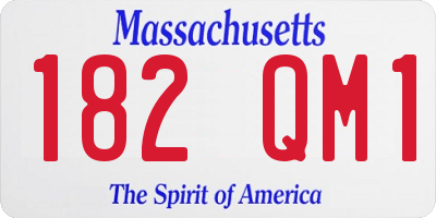MA license plate 182QM1
