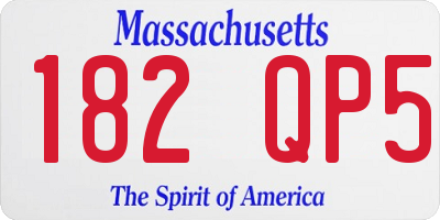MA license plate 182QP5