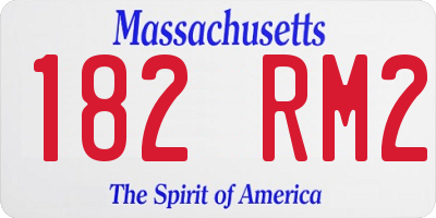 MA license plate 182RM2