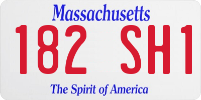 MA license plate 182SH1