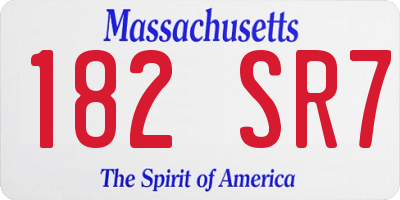 MA license plate 182SR7