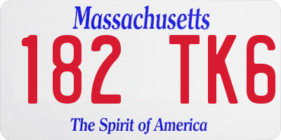 MA license plate 182TK6