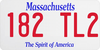 MA license plate 182TL2