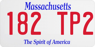 MA license plate 182TP2
