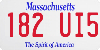 MA license plate 182UI5