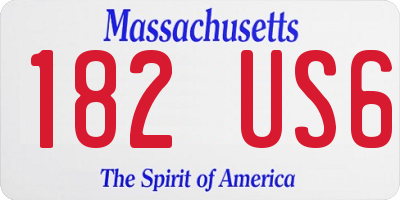 MA license plate 182US6