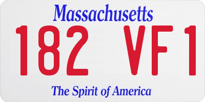 MA license plate 182VF1
