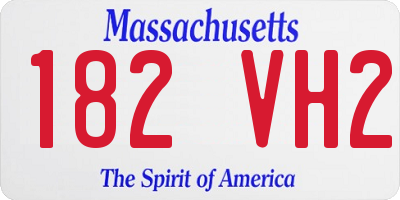 MA license plate 182VH2