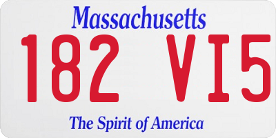 MA license plate 182VI5