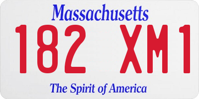 MA license plate 182XM1