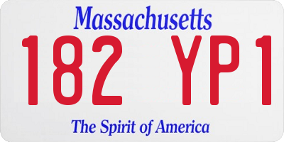 MA license plate 182YP1