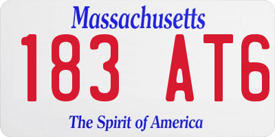 MA license plate 183AT6