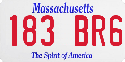 MA license plate 183BR6