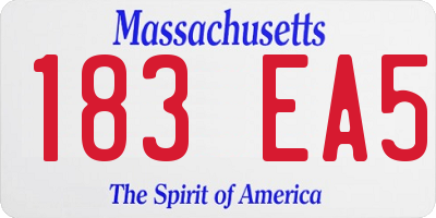 MA license plate 183EA5
