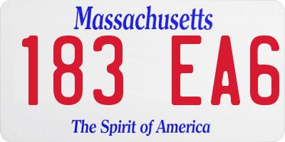 MA license plate 183EA6