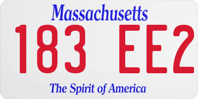 MA license plate 183EE2