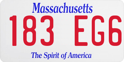 MA license plate 183EG6