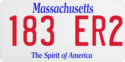MA license plate 183ER2