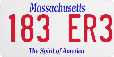 MA license plate 183ER3