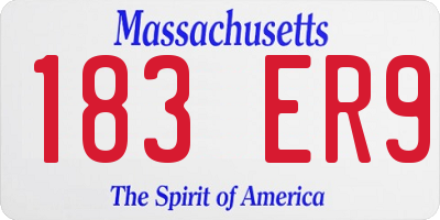 MA license plate 183ER9