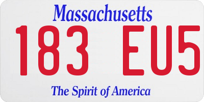 MA license plate 183EU5