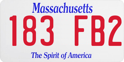 MA license plate 183FB2