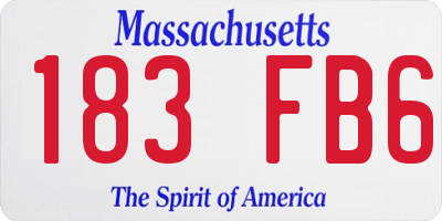 MA license plate 183FB6