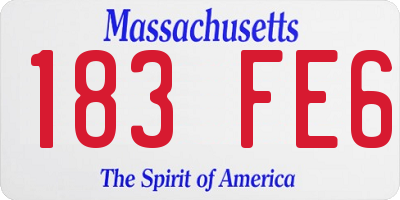 MA license plate 183FE6